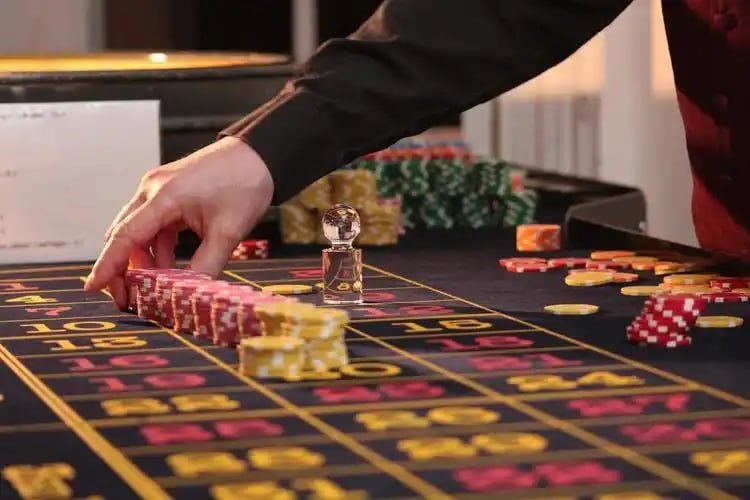 Live dealer operating roulette table at pestaqq studio